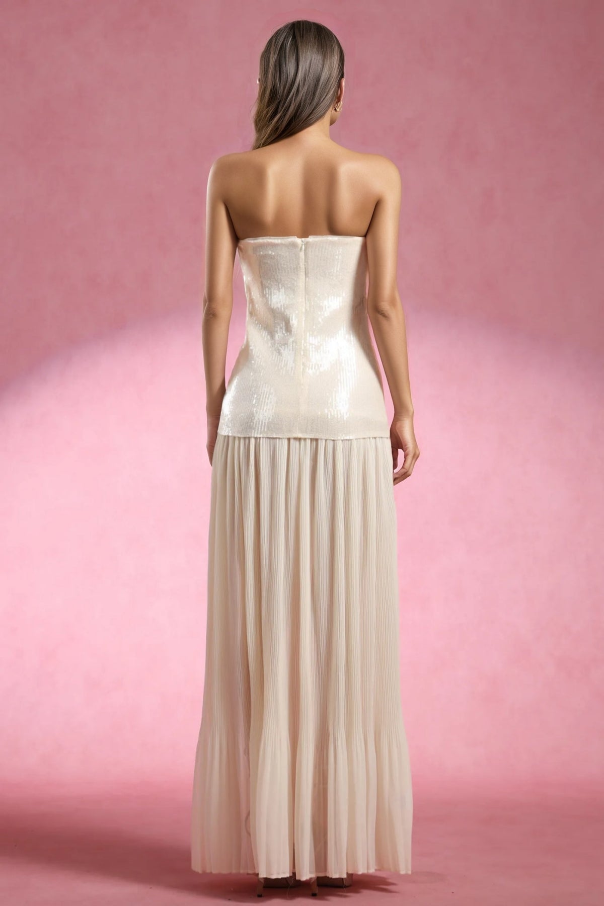Eyola Sleeveless Sequin Maxi Dress - View 3