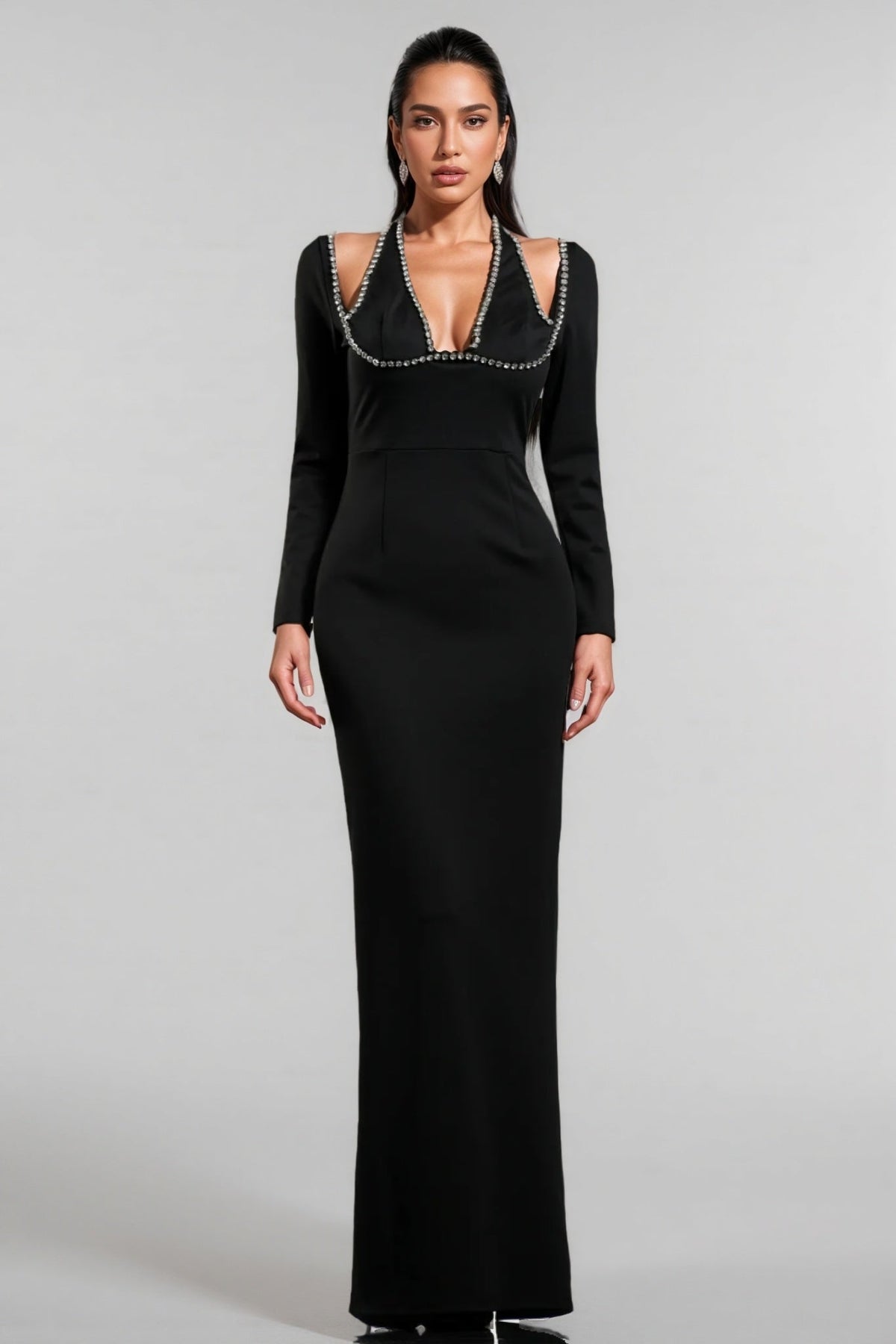 Revie V-Neck Bandage Maxi Dress