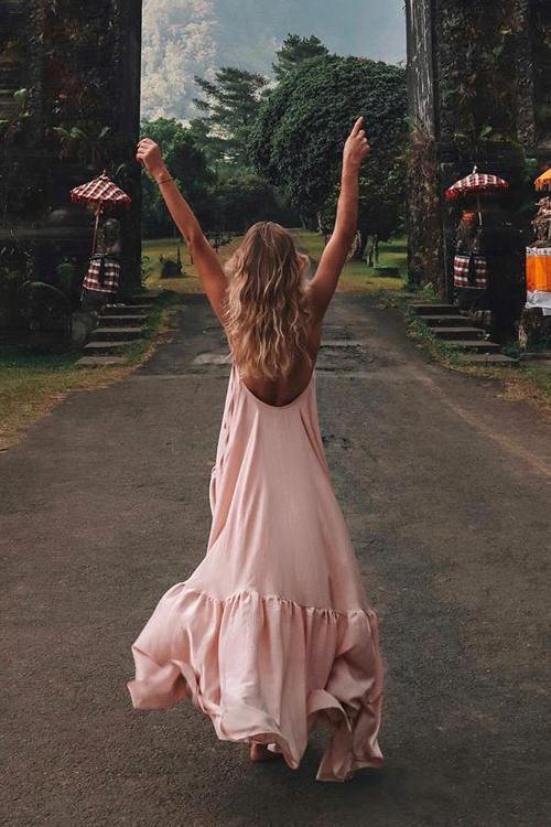 Spaghetti Strap V-Neck Tiered Ruffle Hem Maxi Dress 28