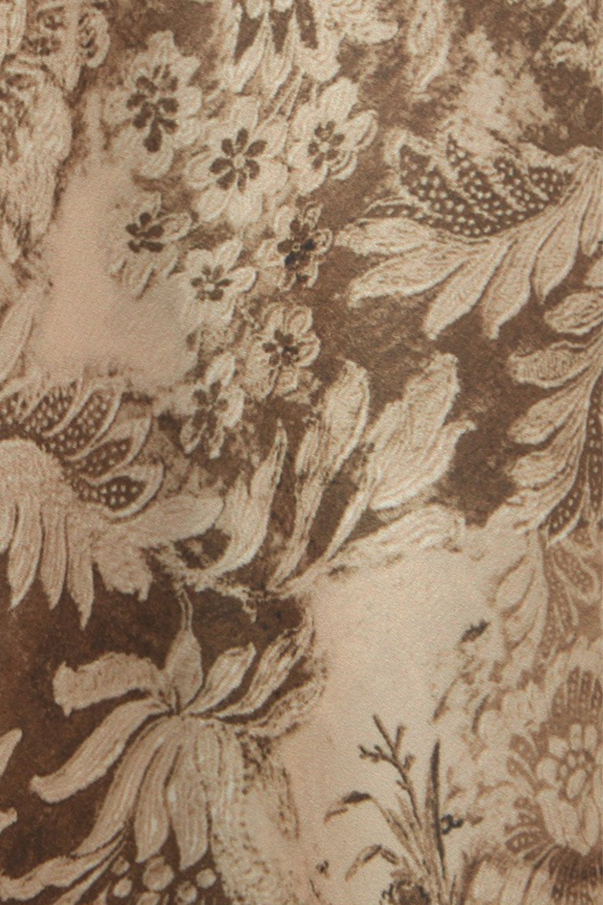 Floral Spaghetti Strap Cowl Neck Mermaid Gown - View 6