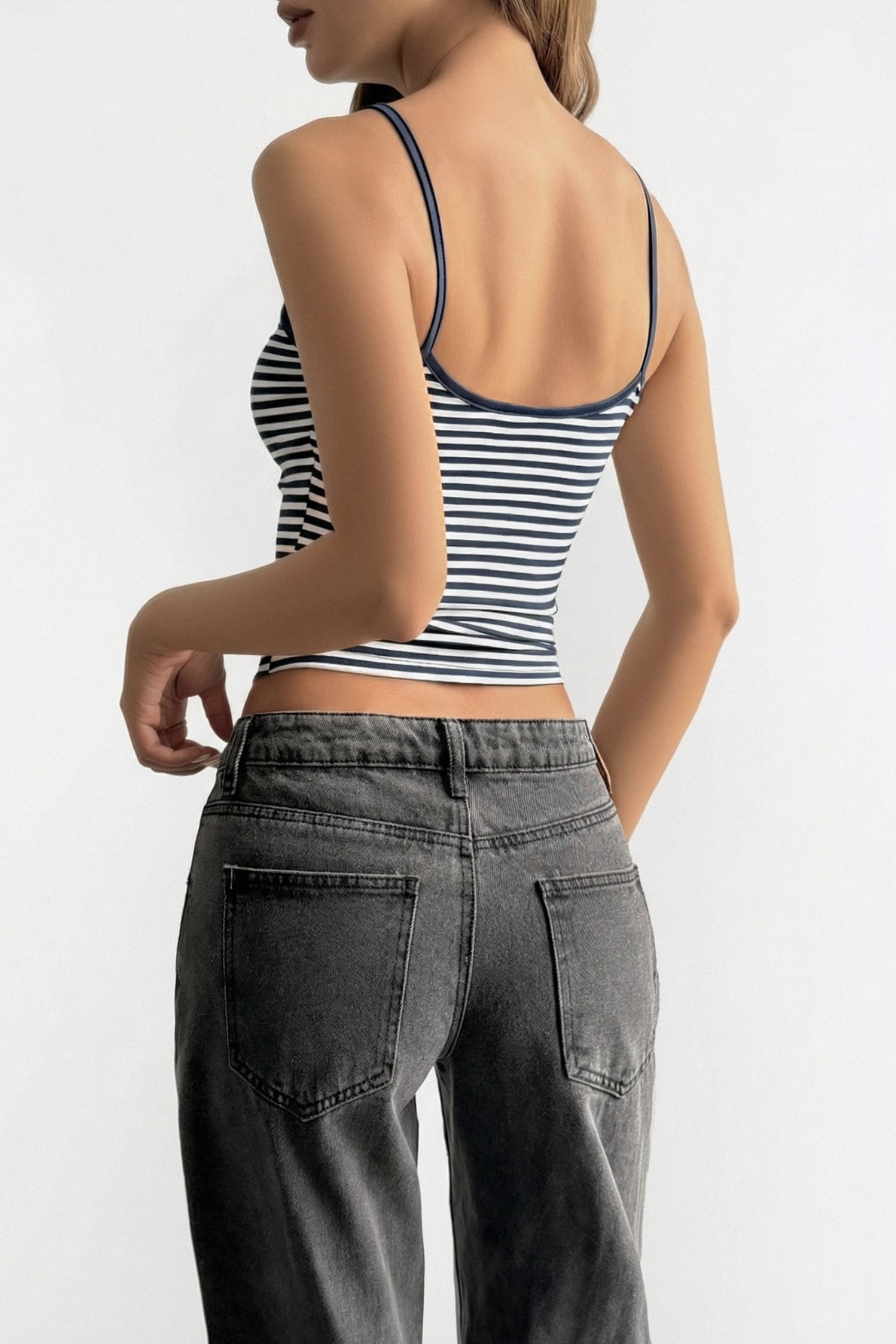 Striped Ribbed Cami Top