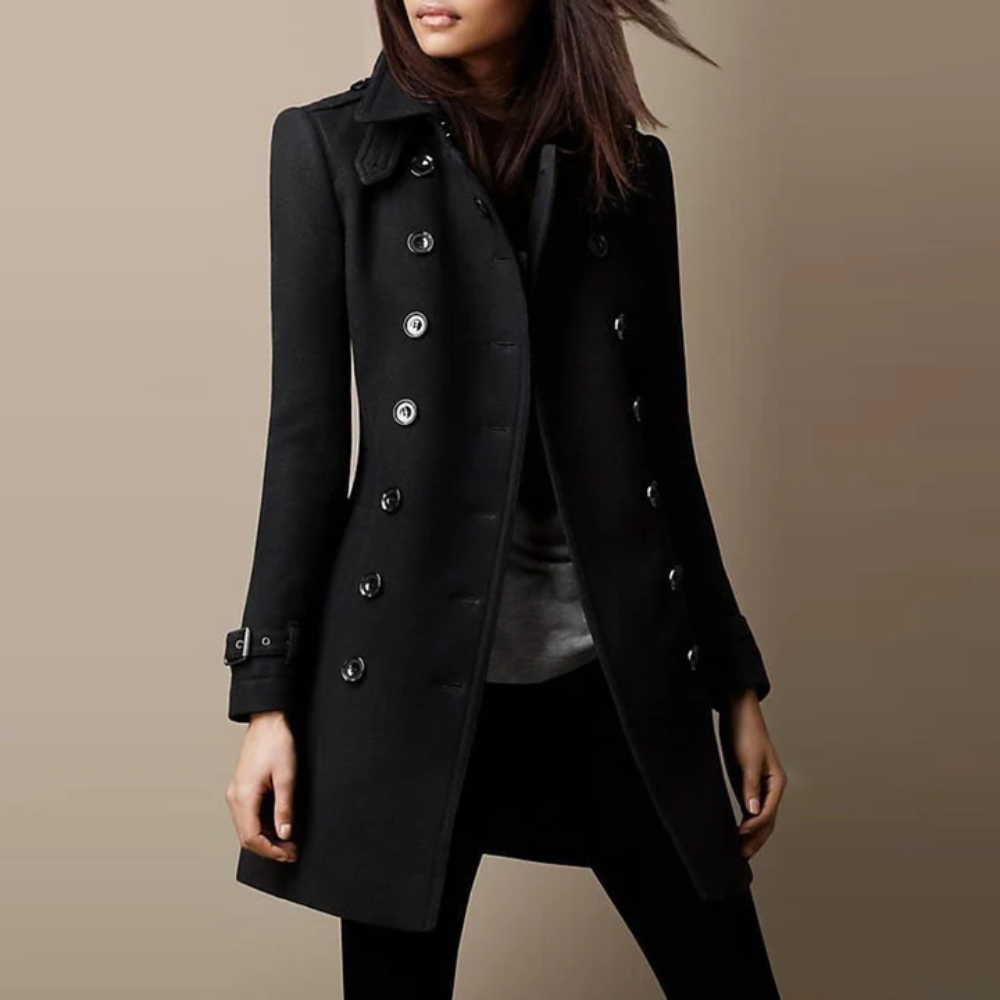Double Breasted Longline Trench Coat 2