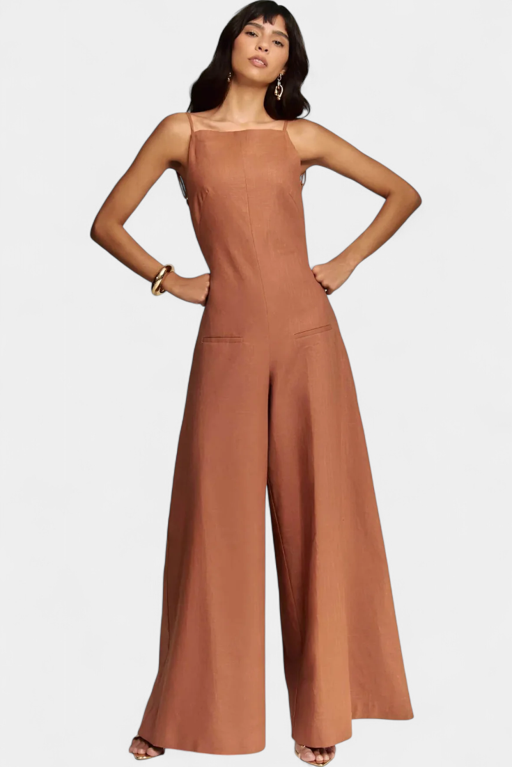 Square Neck Sleeveless Wide Leg Jumpsuit 2