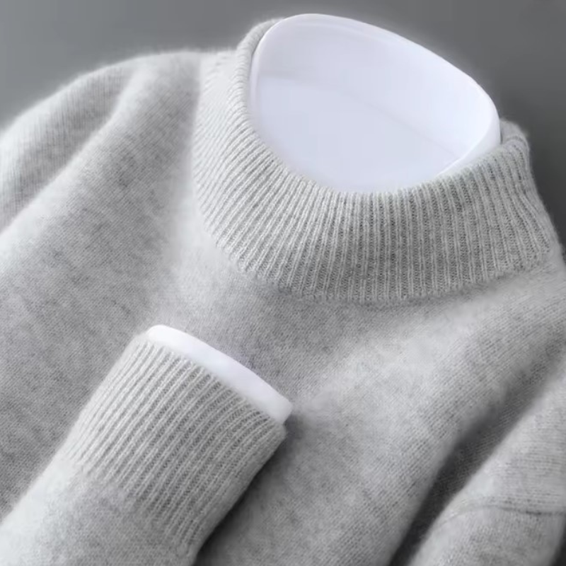Mock Neck Long Sleeve Ribbed Knit Sweater 7