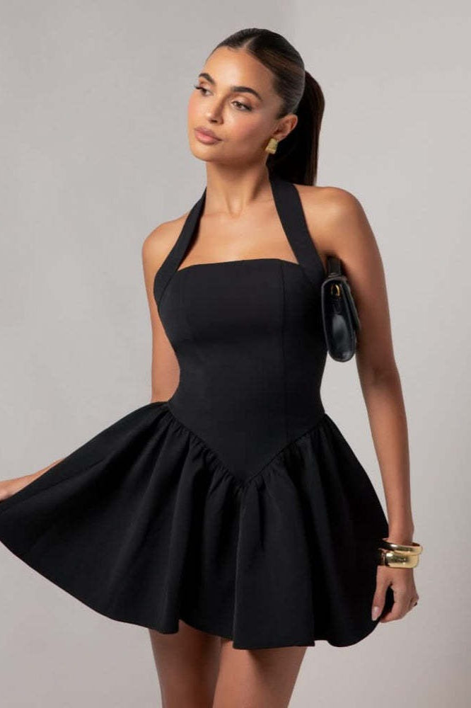 Satin Cowl Neck Long Sleeve Slip Midi Dress - View 8
