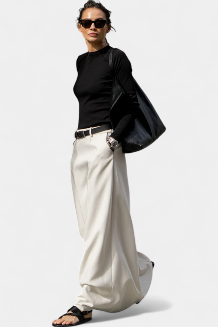 High Waist Satin Look Front Seam Maxi Skirt 3