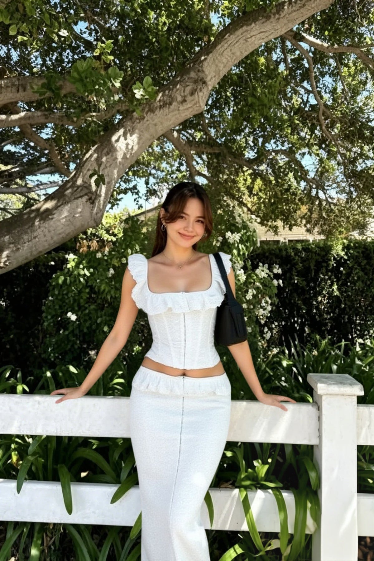 Lace-Up Corset Crop Cami Top