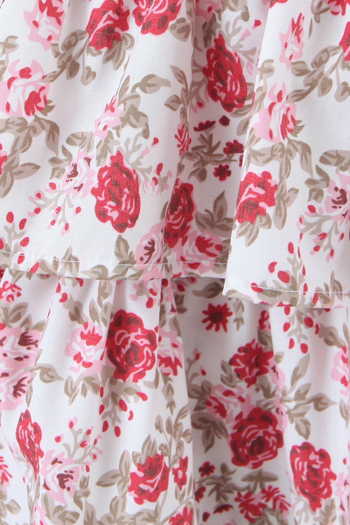Floral Off Shoulder Sweetheart Bustier Tiered Ruffle Mini Dress - View 9