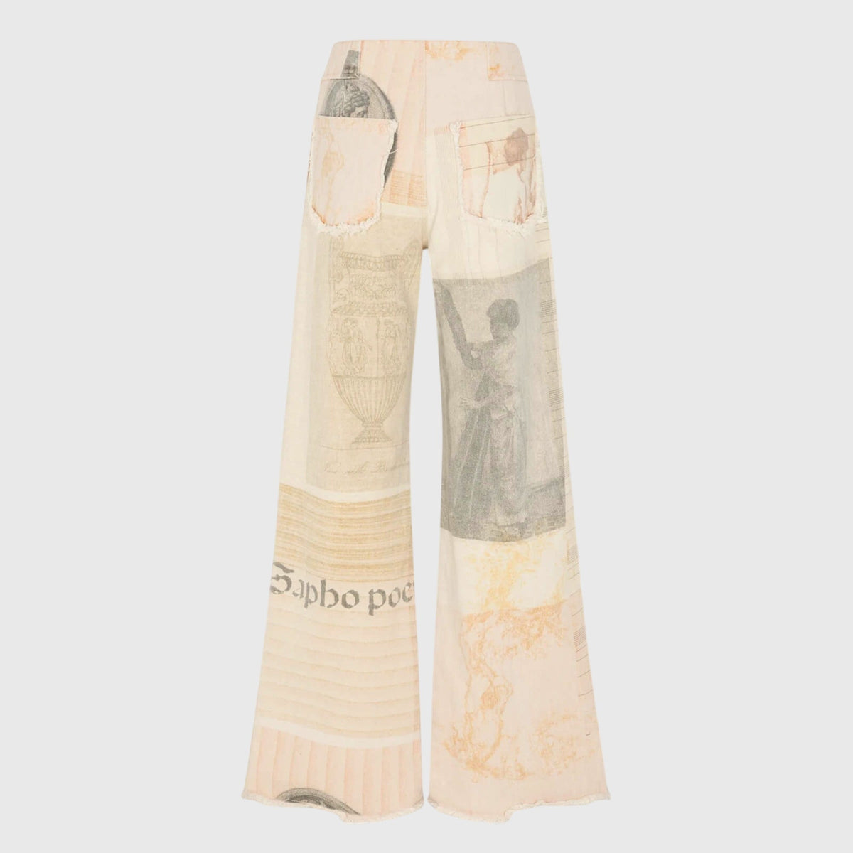 Photo Print Wide Leg Jeans 9