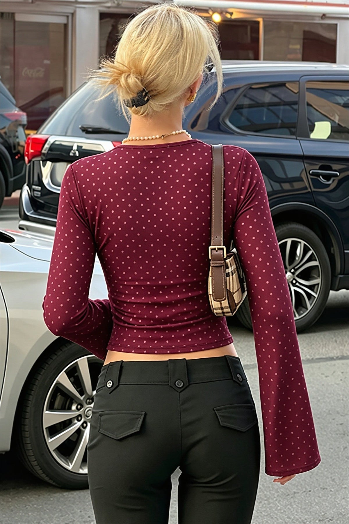 Deep V-Neck Lace Crop Top