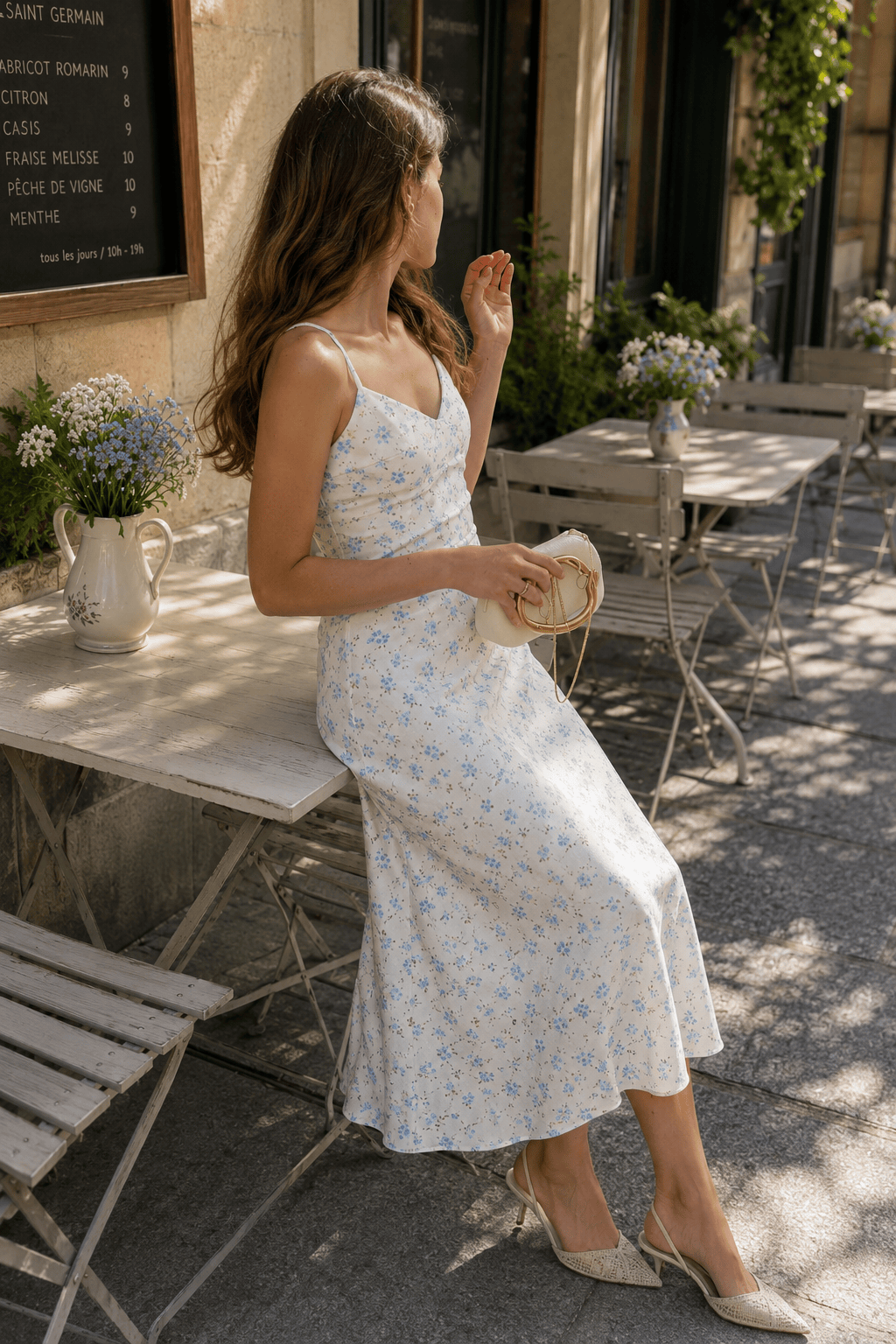 Satin Floral Dress