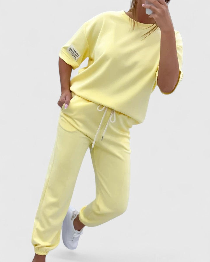 Short Sleeve Tee and Drawstring Jogger Two Piece Set 6
