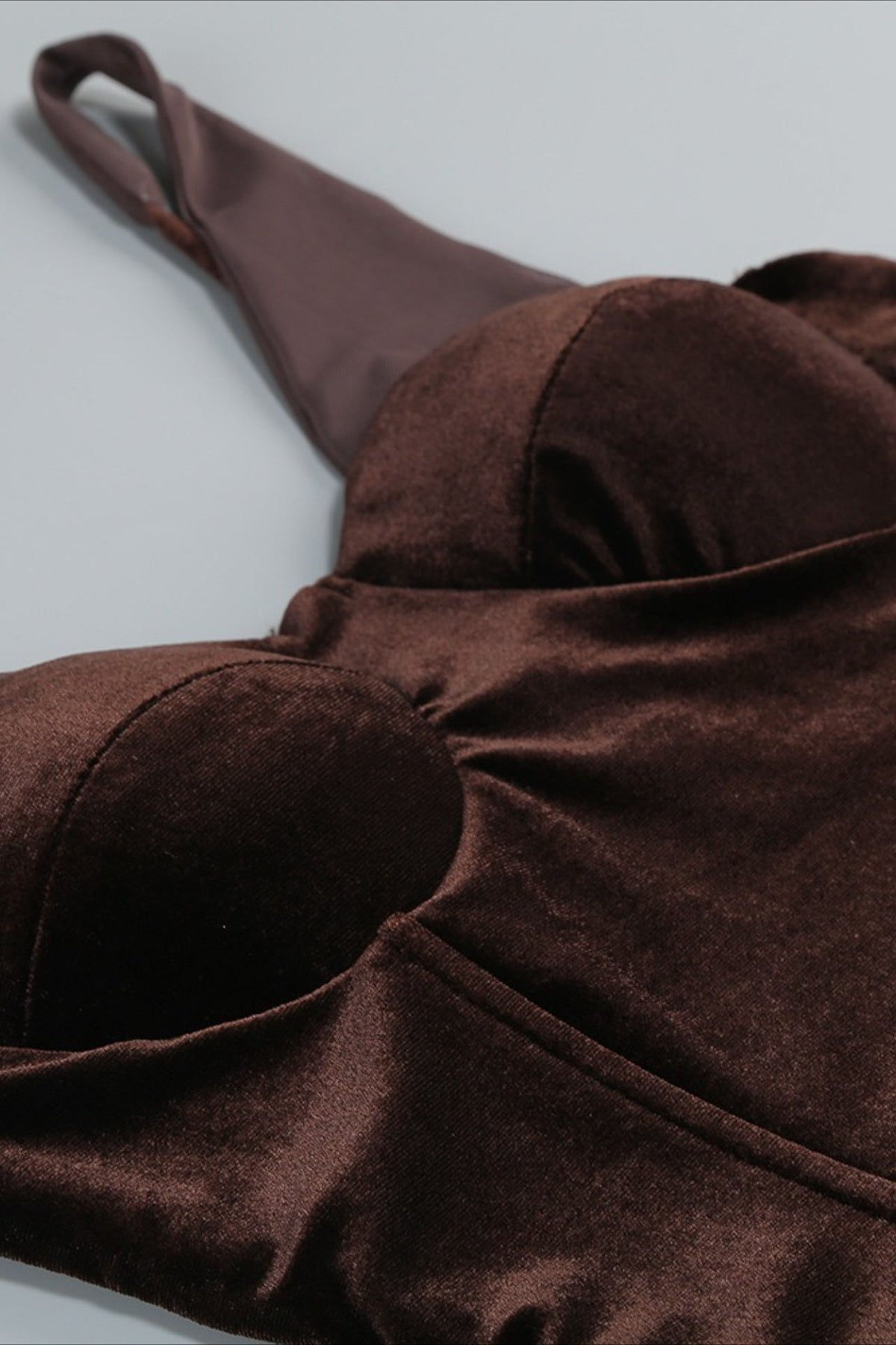 Velvet Corset Bustier Mesh Panel Maxi Gown - View 5