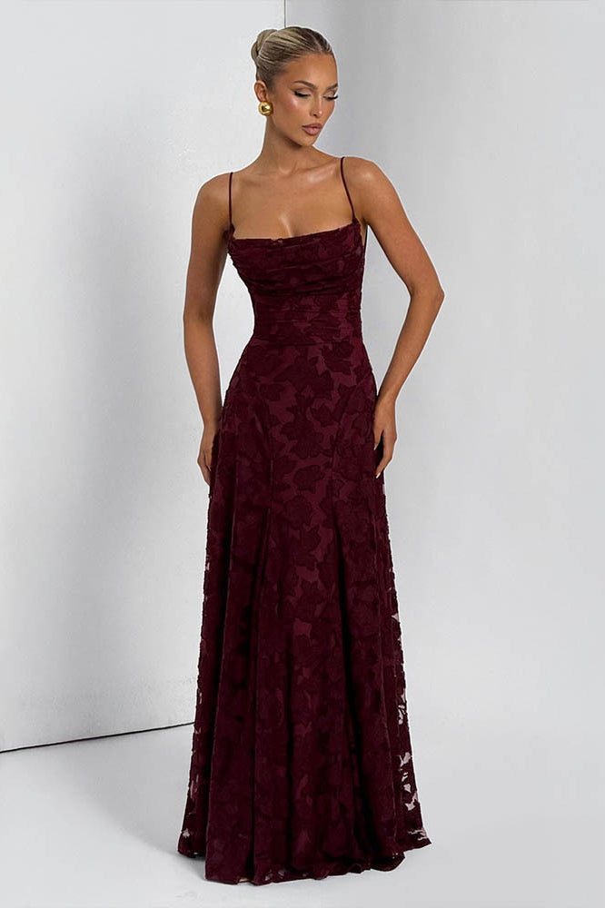 Backless Chiffon Maxi Dress - View 13