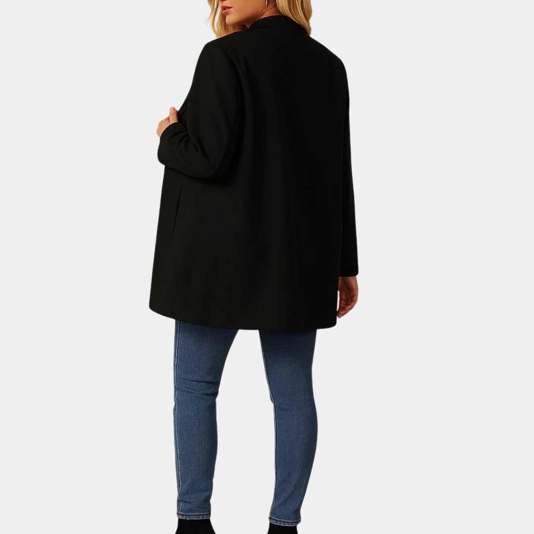 Stand Collar Button Front Longline Coat 4