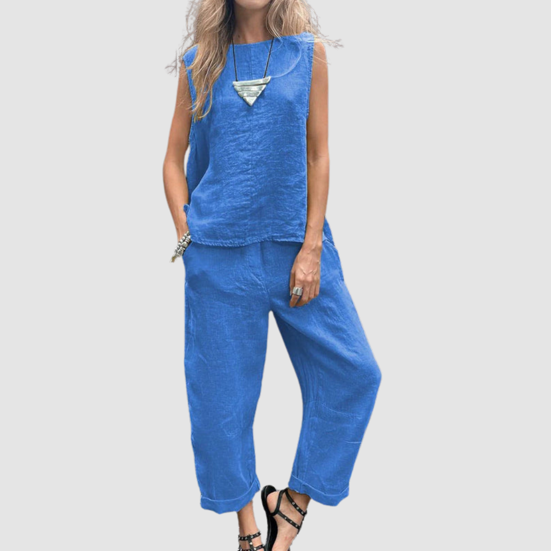 Sleeveless Top and Tapered Pants Two Piece Set 4