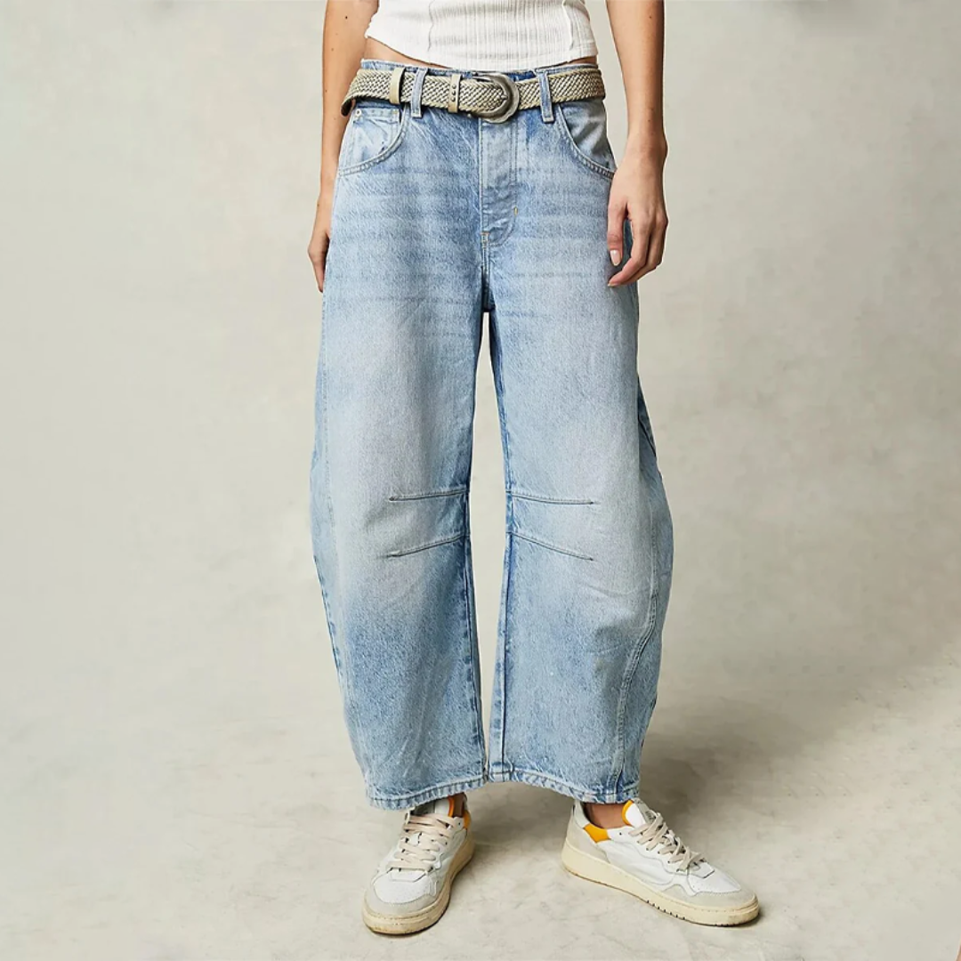 High Waist Barrel Leg Jeans