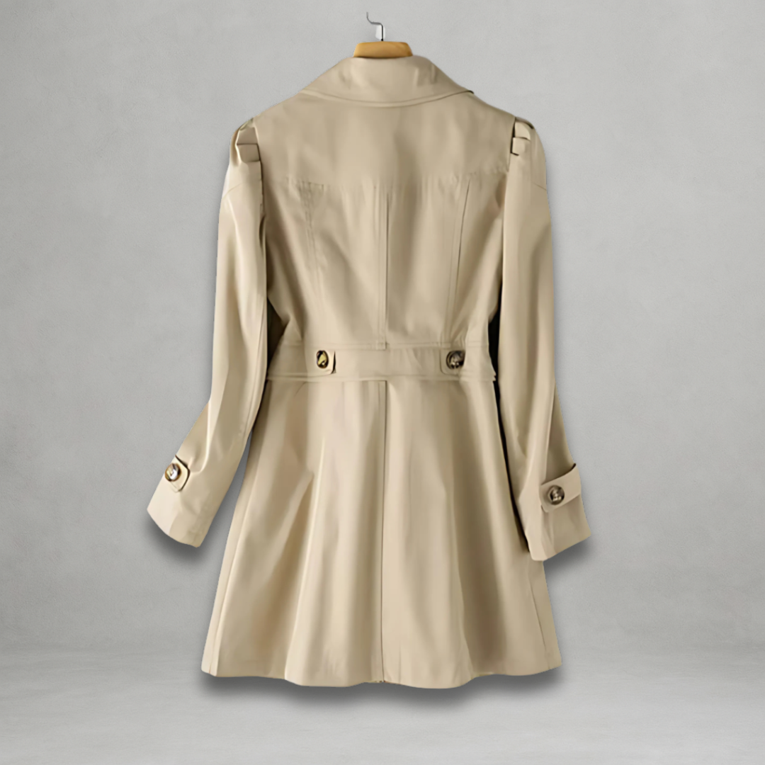 Notch Lapel Single Breasted Short Trench Coat 6