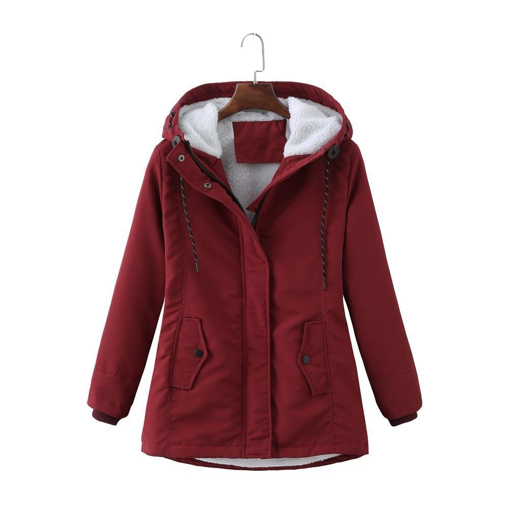 Hooded Sherpa Lined Zip Front Utility Parka Jacket 9