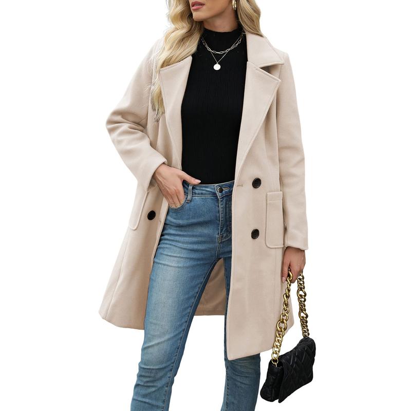 Double Breasted Notch Lapel Longline Coat 6