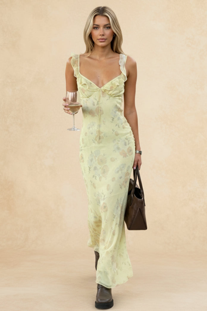 Backless Floral Dress