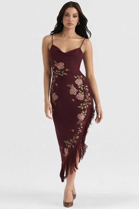 Embroidered Lace Bodycon Mini Dress