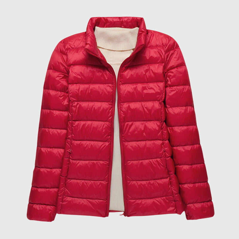 Hooded Zip Front Lightweight Quilted Puffer Jacket 12