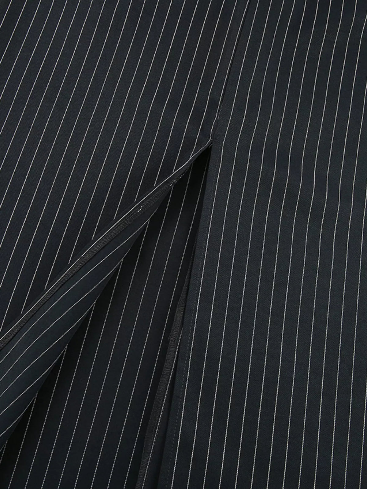 High Waist Pinstripe Tailored Maxi Skirt 7