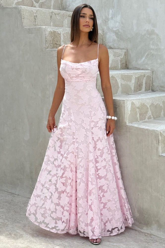Backless Chiffon Maxi Dress - View 5