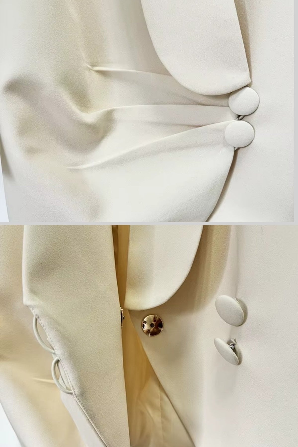 Sequin Shoulder Embroidery Deep V-Neck Wrap Ruched Mini Blazer Dress - View 18