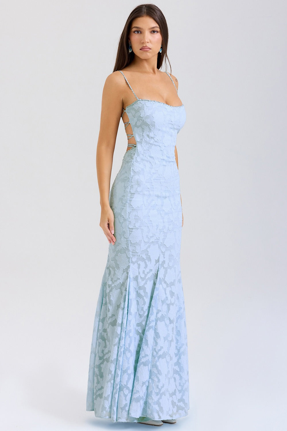 Backless Lace Maxi Dress