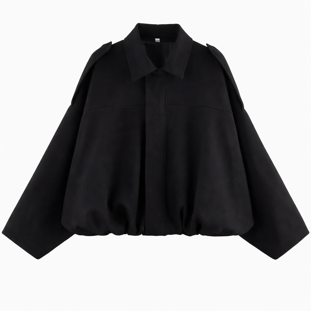 Collared Drop Shoulder Suede Look Oversized Jacket 8