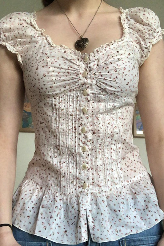 Vintage Washed Floral Top