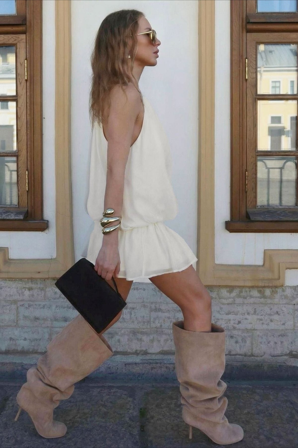 Halter Tencel Slim Fit Skirt Set