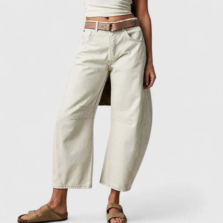 High Waist Faded Barrel Leg Jeans 3