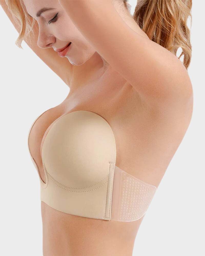 Backless Deep Plunge Adhesive Push Up Bra 4