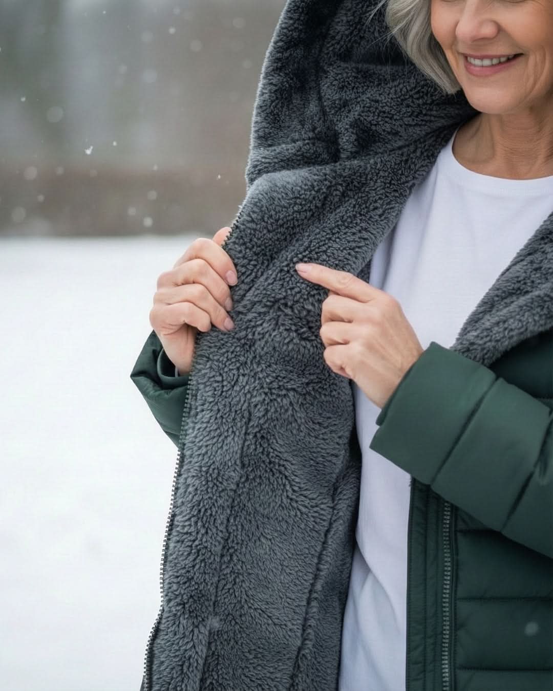 Hooded Faux Fur Lined Zip Front Longline Puffer Coat 6