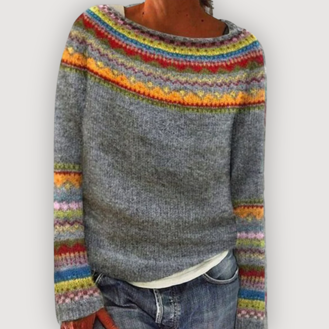 Striped Boat Neck Long Sleeve Knit Jumper 4