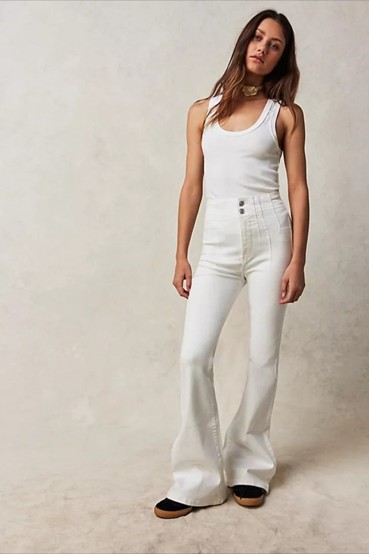 High-Waist Wide-Leg Denim Jeans
