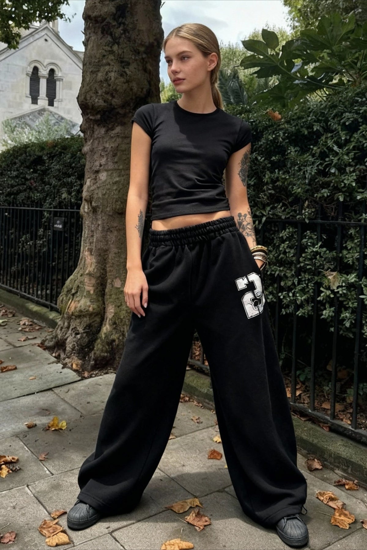 Y2K Oversized Blue Sweat Pant