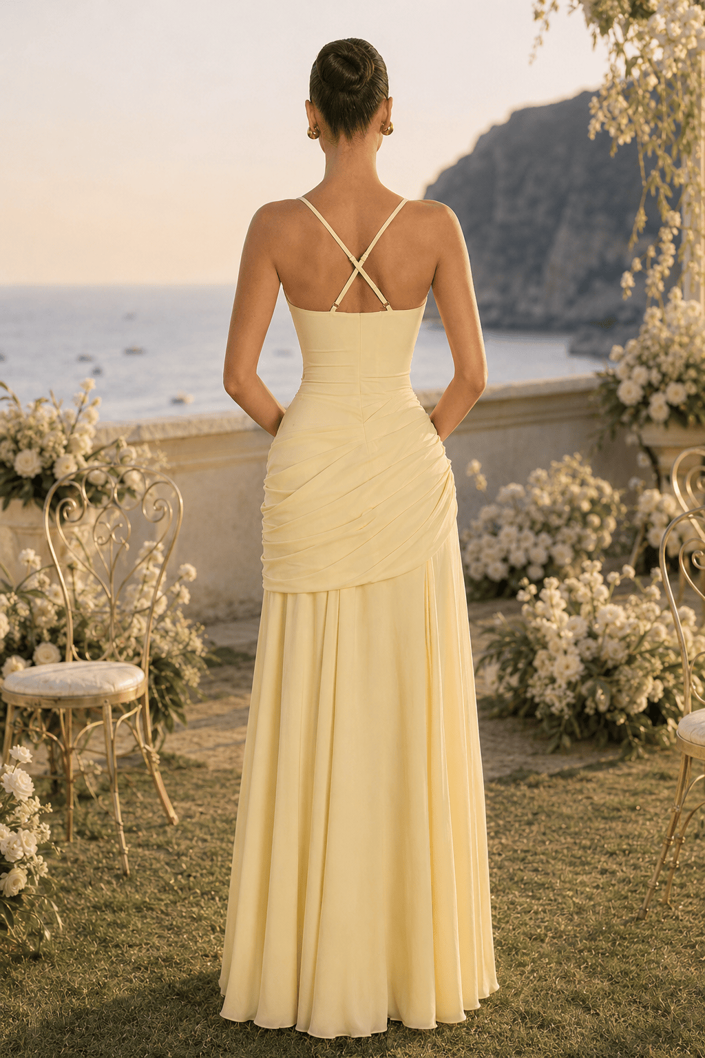 Backless Ruched Dress