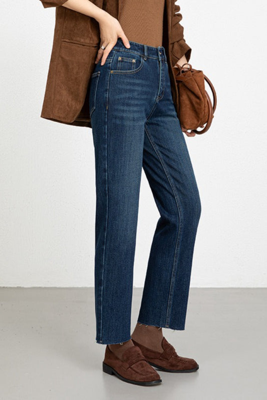 High-Waist Denim Jeans