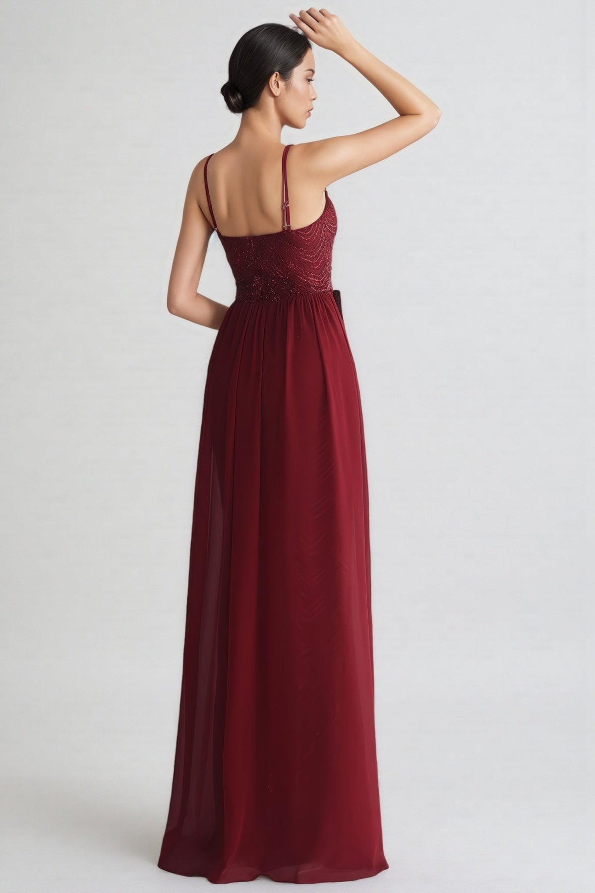 Fritz Spaghetti Strap Sequin Maxi Dress - View 4