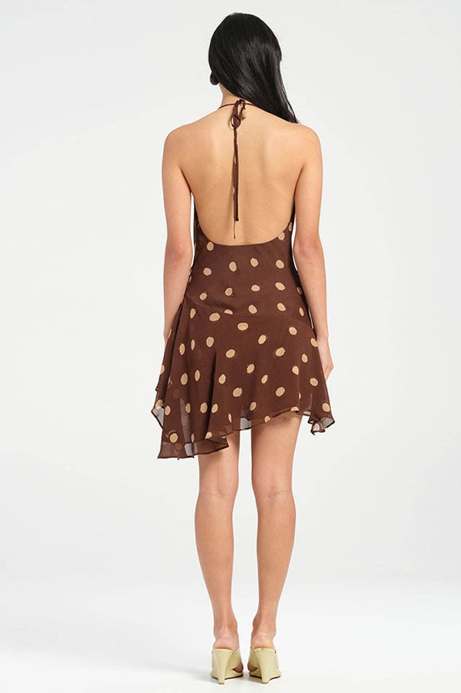 Chiffon V-Neck Sleeveless Bodycon Mini Summer Dress - View 5