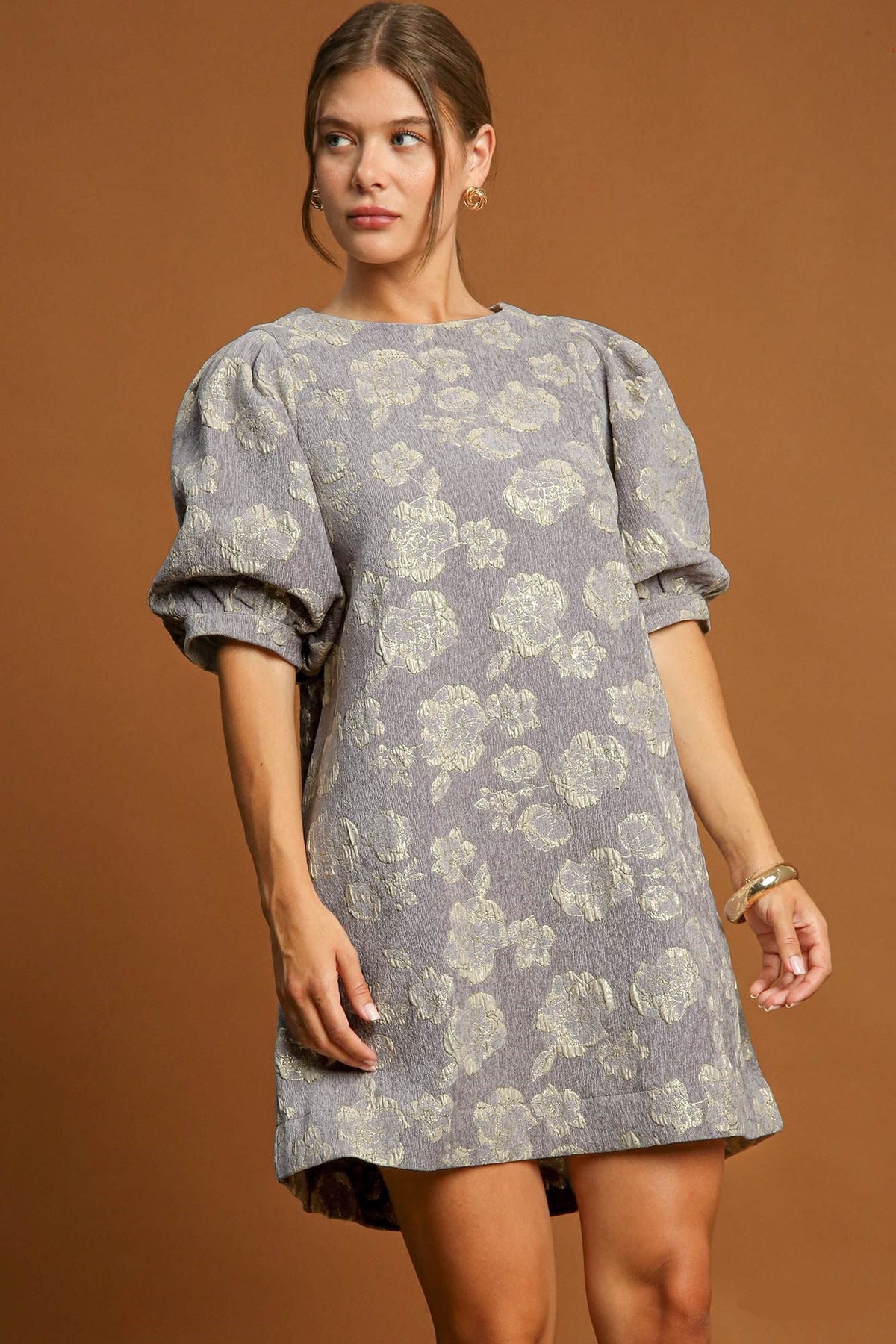 Floral Puff Sleeve Maxi Dress