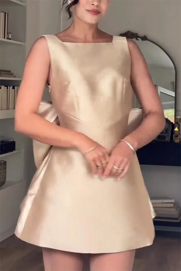 Daisy Satin Mini Dress - View 2