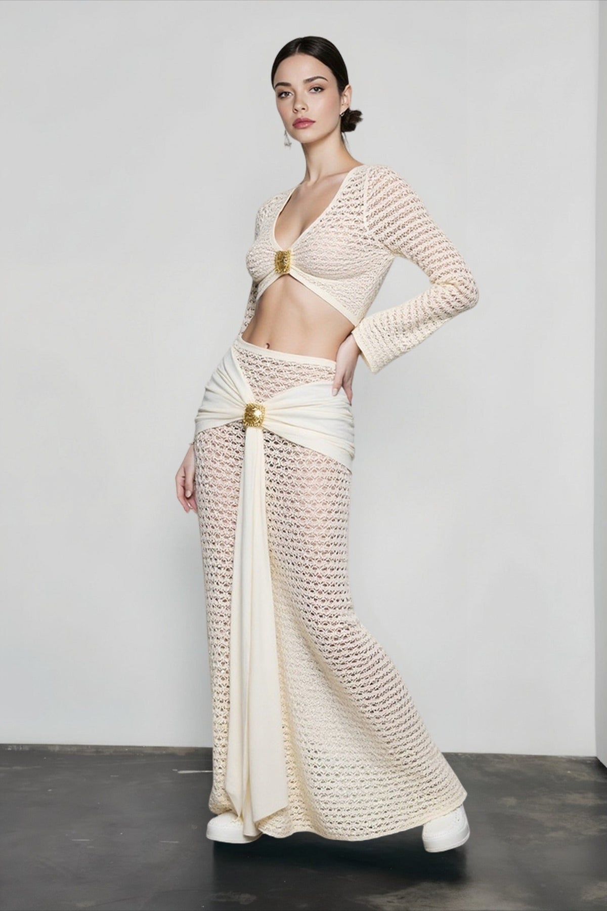Bodycon Sheer Cutout Vacation Set