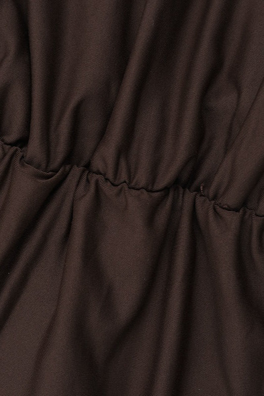 Sheer Ruched Mesh Mini Dress - View 4