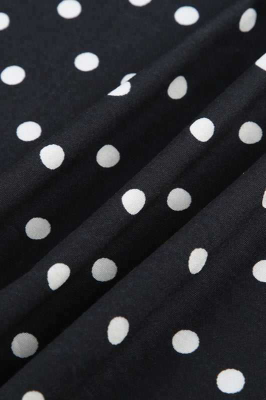 Polka Dot Mesh A-Line Mini Dress - View 4