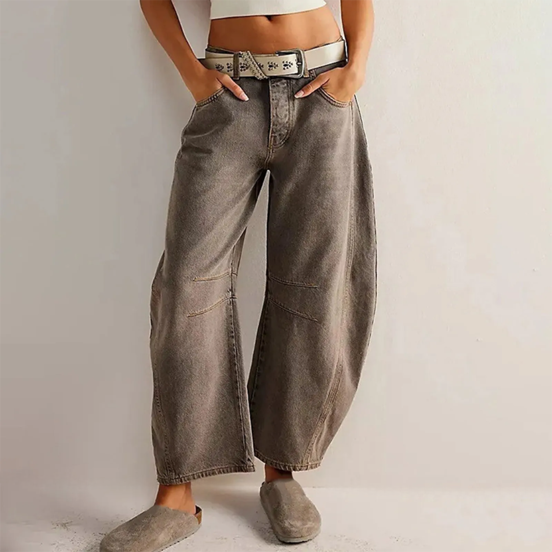 High Waist Barrel Leg Jeans 3